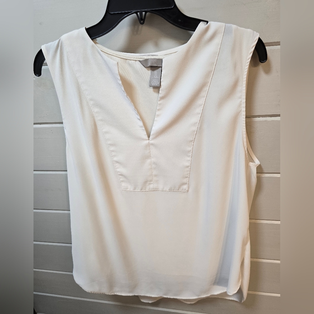 Elegant White Sleeveless Top H&M